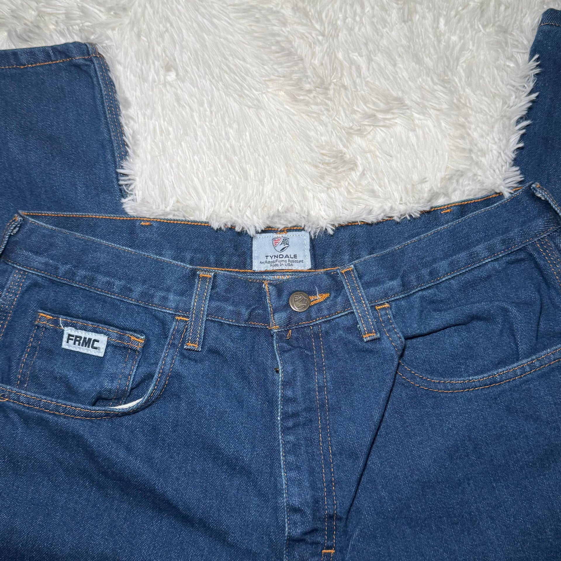 Vintage Tyndale FRMC Jeans Blue Denim Work Pants 34x32 3