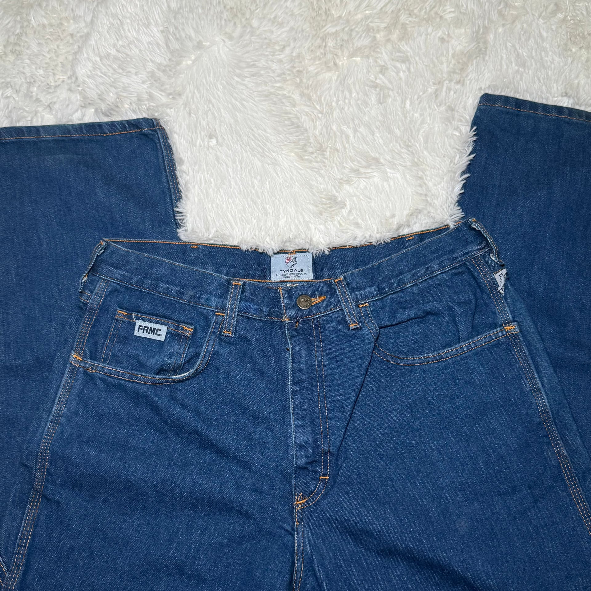 Vintage Tyndale FRMC Jeans Blue Denim Work Pants 34x32 2