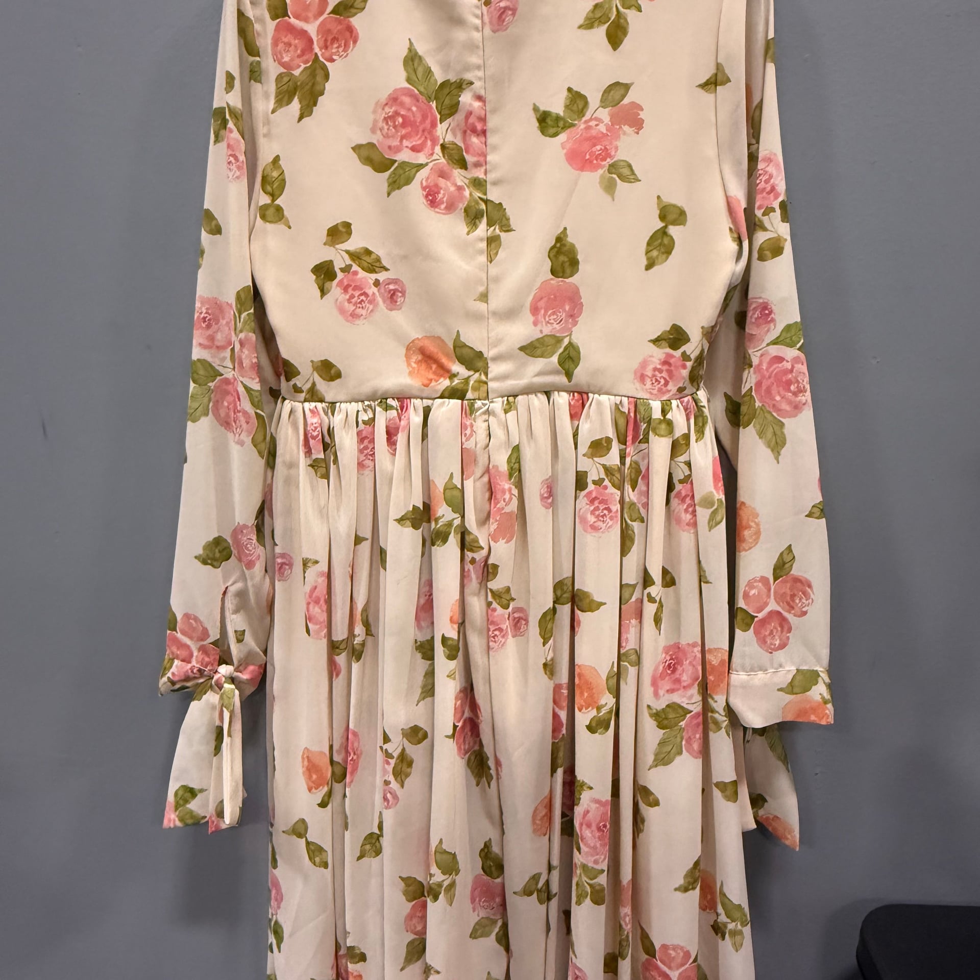 Anthropologie Floral Watercolor Pleated Maxi Dress - Long Sleeve 3