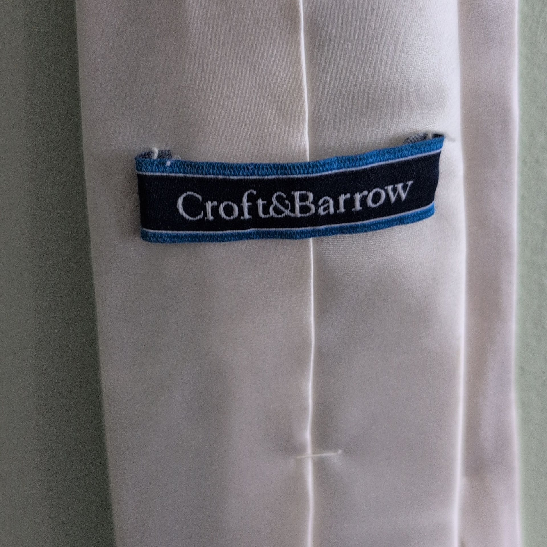 Croft & Barrow White Silk Necktie- Formal / Wedding Tie 2
