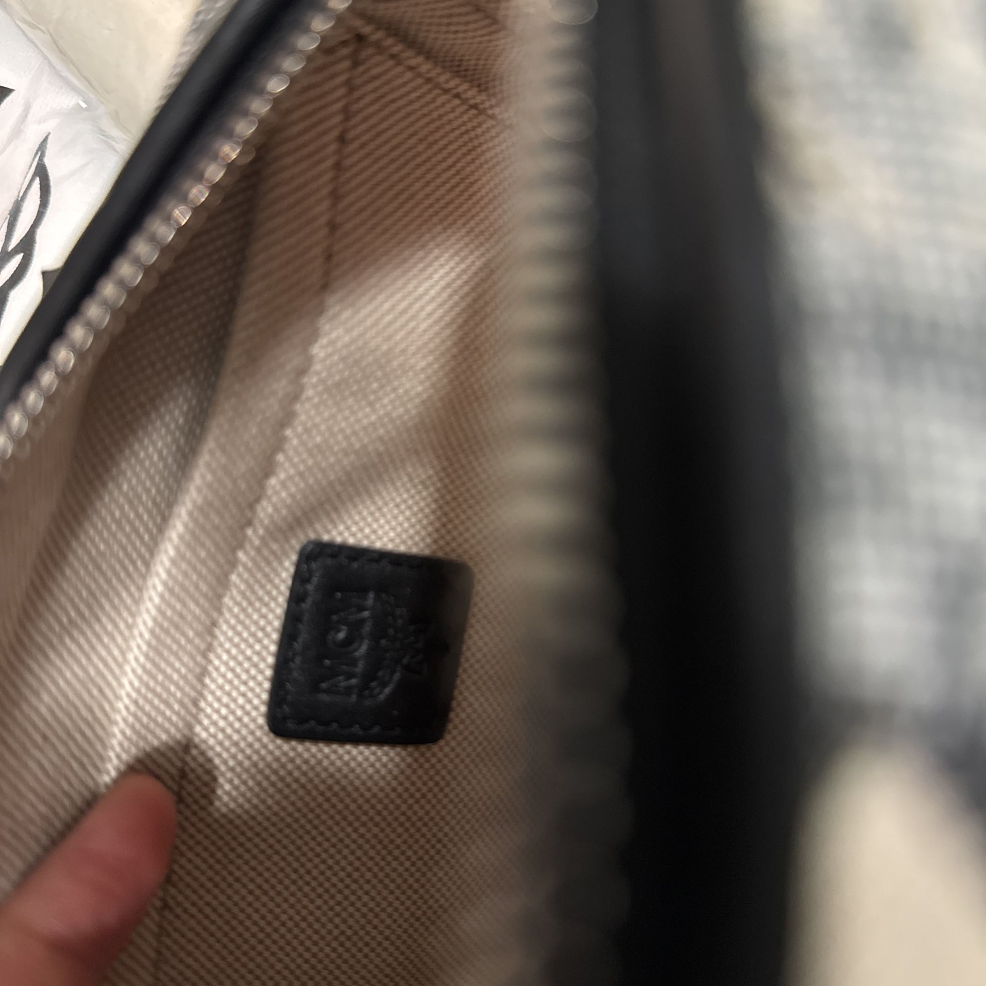 MCM Vintage Jacquard Monogram Mini Boston Bag 6
