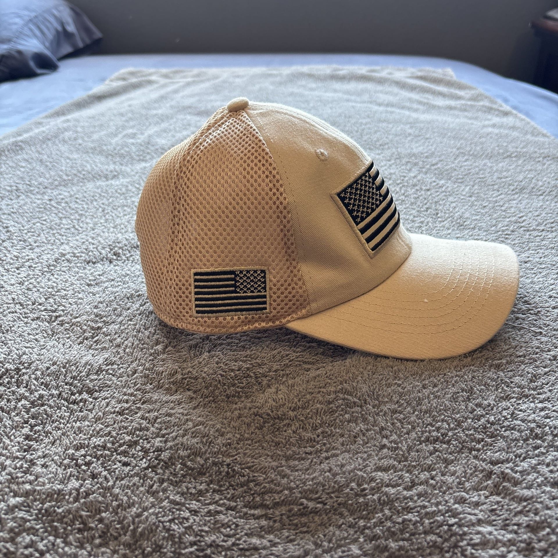 American Flag patriotic beige Hat 3