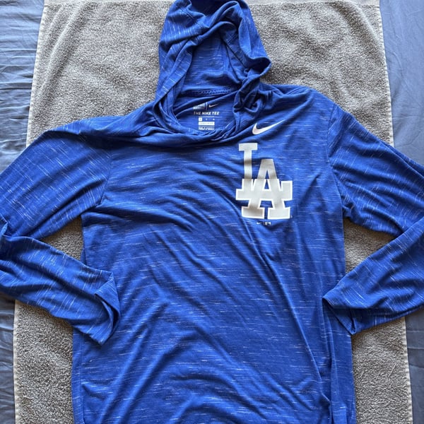 Nike Los Angeles Dodgers Hoodie Blue Dry-Fit - Mens Size Medium