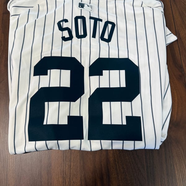 Nike Men's Juan Soto #22 New York Yankees Pinstripe Jersey