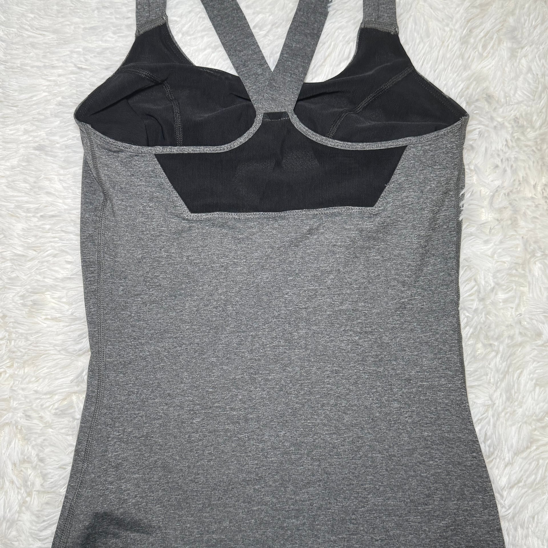 Ivy Park Laser Cut Logo Racerback Tank Top Heather Gray Womens S 6