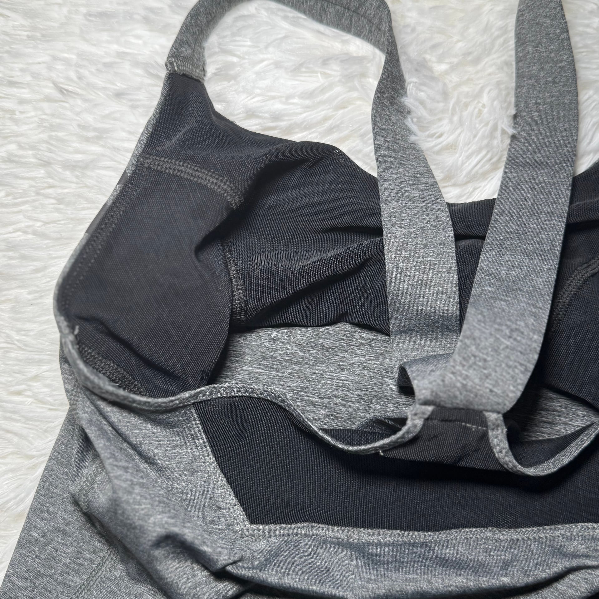 Ivy Park Laser Cut Logo Racerback Tank Top Heather Gray Womens S 7
