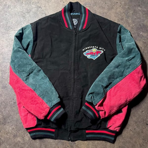 Vintage Minnesota Wild bomber jacket Large 