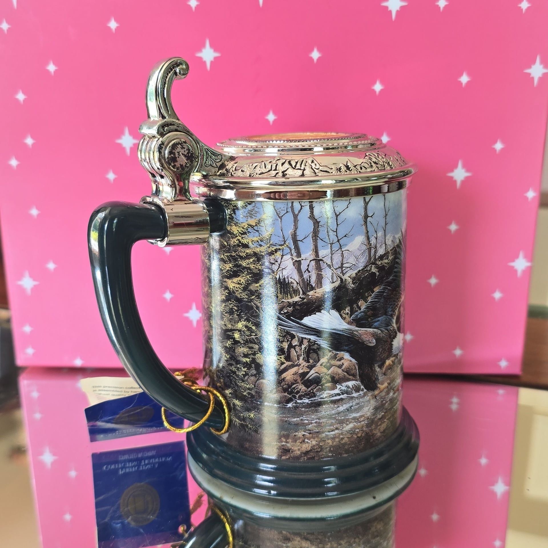 Franklin Mint Eagle of the Last Frontier Collector Tankard by Ted Blaylock 4