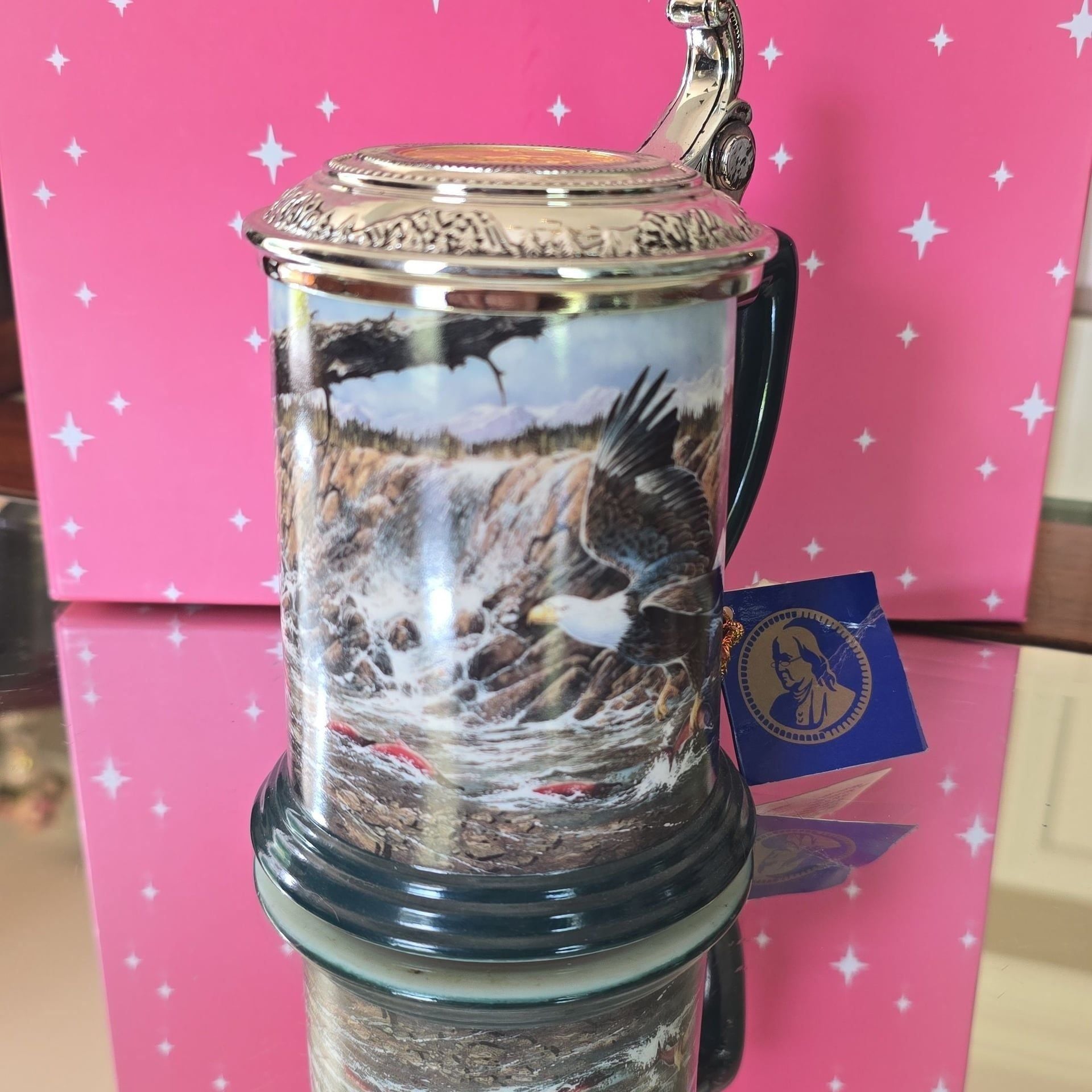 Franklin Mint Eagle of the Last Frontier Collector Tankard by Ted Blaylock 2