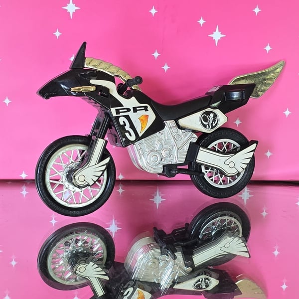 Vintage 1994 Bandai Mighty Morphin Power Rangers Black Thunder Bike Motorcycle