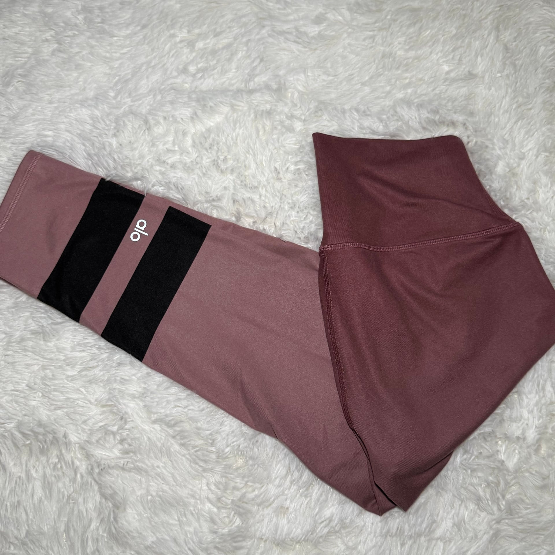 Alo Yoga High Waist Airbrush Legging Plum Coral S Small 4
