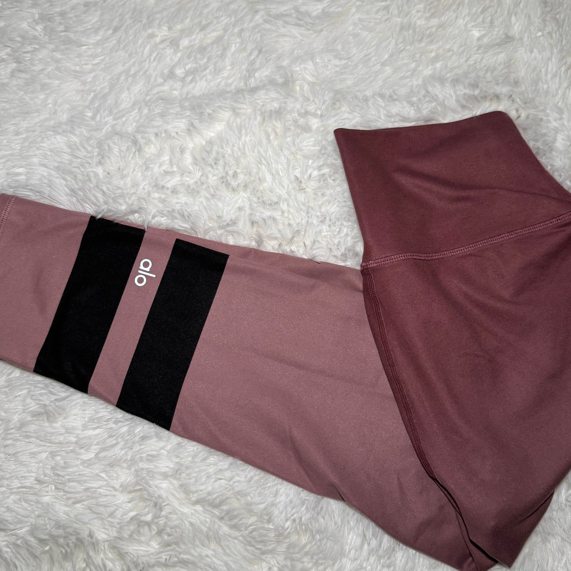 Alo Yoga High Waist Airbrush Legging Plum Coral S Small 5