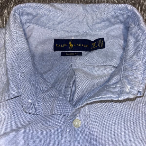 Ralph Lauren Classic Fit Dress Shirt in Light Blue Mens 2XB