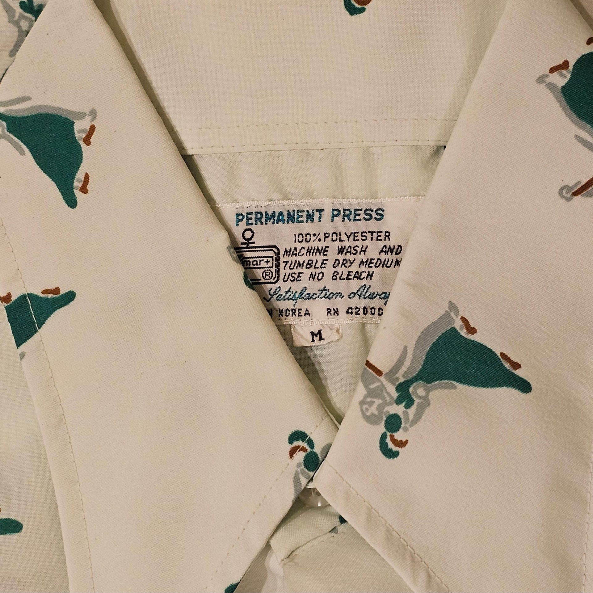 50s 60s KMART Dancing Couple Shirt - S/M 3