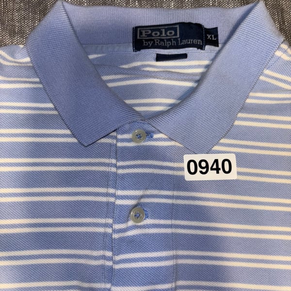 Polo Ralph Lauren Men''s XL Striped Polo Shirt Blue White