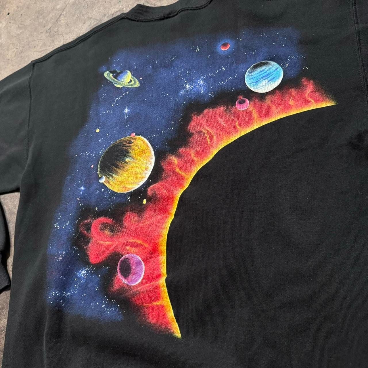Vintage Peter Kull Dynamic Solar System All-Over Print T-Shirt X-Large 5