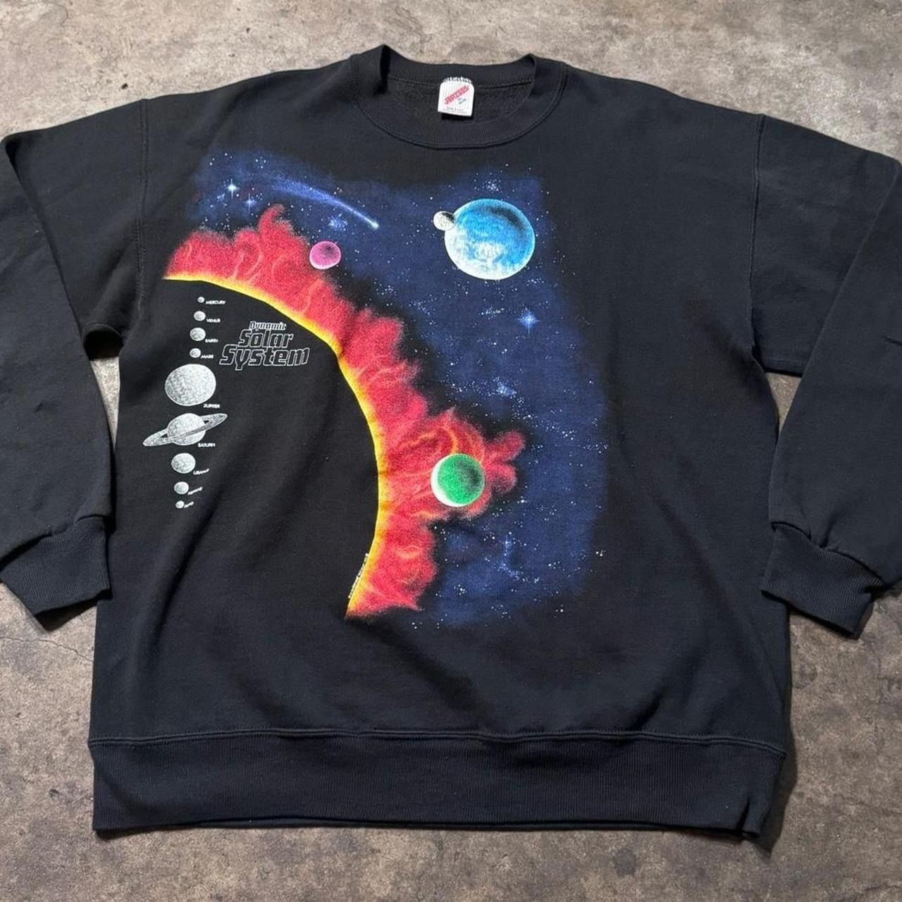 Vintage Peter Kull Dynamic Solar System All-Over Print T-Shirt X-Large 2