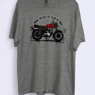 Harley-Davidson Grey Graphic Tee Heavy Cotton Large Dad Gift 3