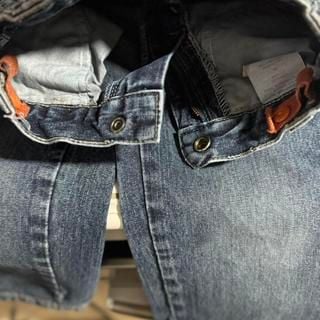 Retro Carpenter Denim Jeans Kids 4S with Adjustable Waist 7