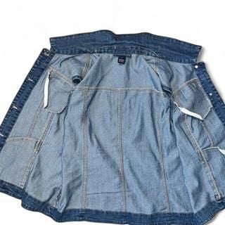 Charter Club Blue Denim Vest Women's Size L Classic Jean Style Button Front 5