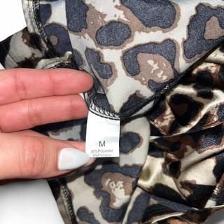 Leopard Print Satin Cami Top - Y2K Style - Size M 4