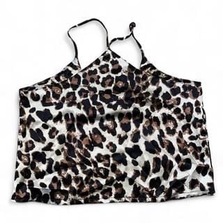Leopard Print Satin Cami Top - Y2K Style - Size M 3