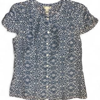 Banana Republic Blue & White Floral Button-Down Blouse 2