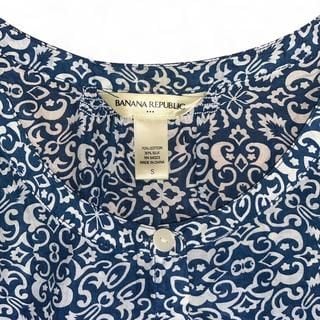 Banana Republic Blue & White Floral Button-Down Blouse 3