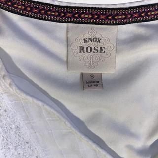 Knox Rose White Lace Trim Button Front Tiered Dress 3
