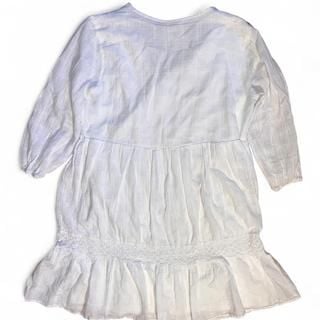 Knox Rose White Lace Trim Button Front Tiered Dress 4
