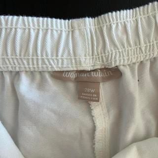 Woman Within White Straight Leg Capri Pants - Size 28W 3