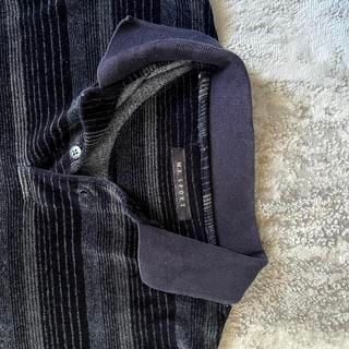 Mr. Sport Striped Cotton Polo Shirt - Navy Blue & Grey 2