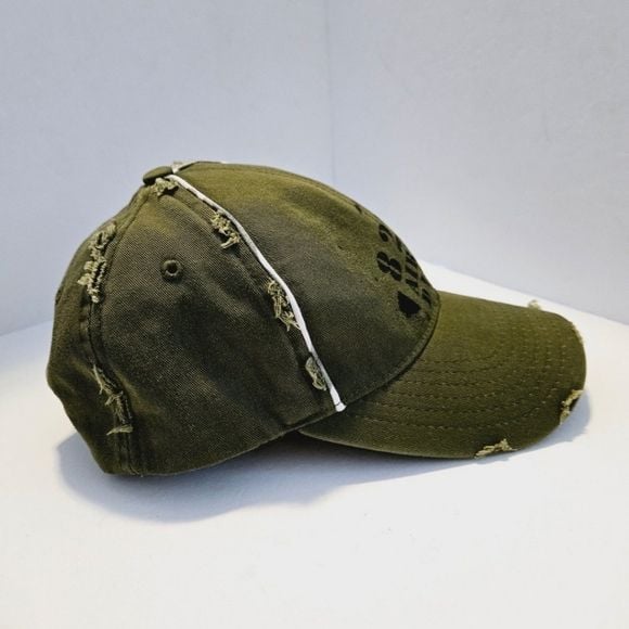 82nd Airborne Division Distressed Cap Olive Youth Adjustable Hat 7