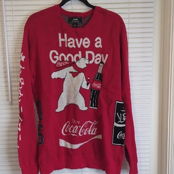PacSun Red Coca Cola Graphic Crewneck Sweater