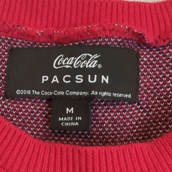 PacSun Red Coca Cola Graphic Crewneck Sweater 3