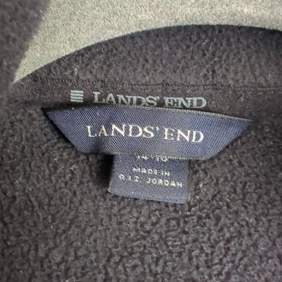 Lands End black full zip fleece jacket 4