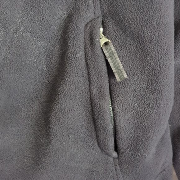 Lands End black full zip fleece jacket 3