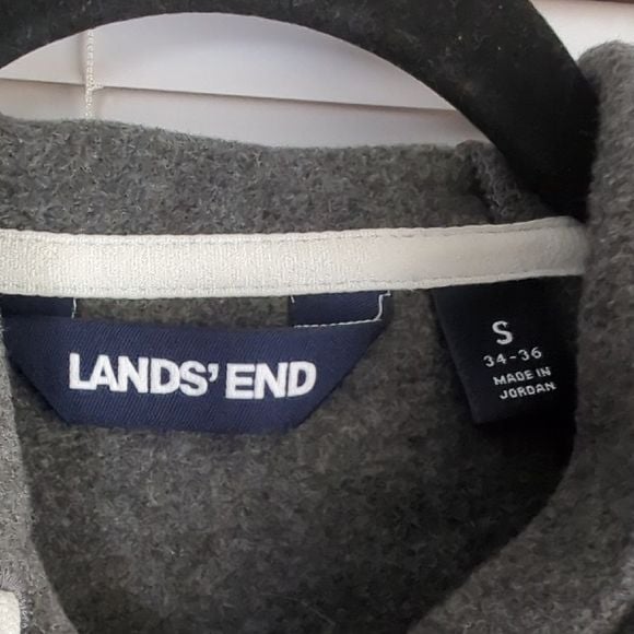 Lands' End Charcoal Fleece Jacket 3
