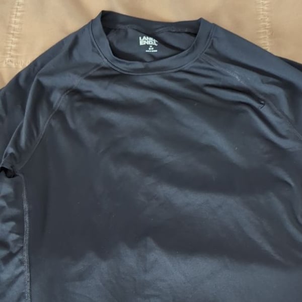 Lands' End Men's Dark Navy Long Sleeve Tee