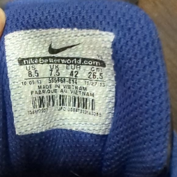 Nike Black and Blue High-Top Baseball Cleats 7
