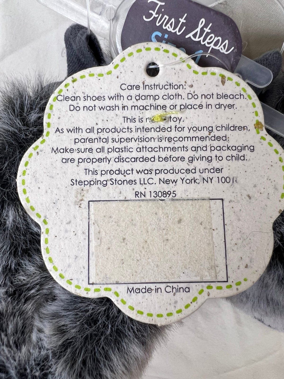 Size 1 First Steps 0-3 months boots with faux fur 9