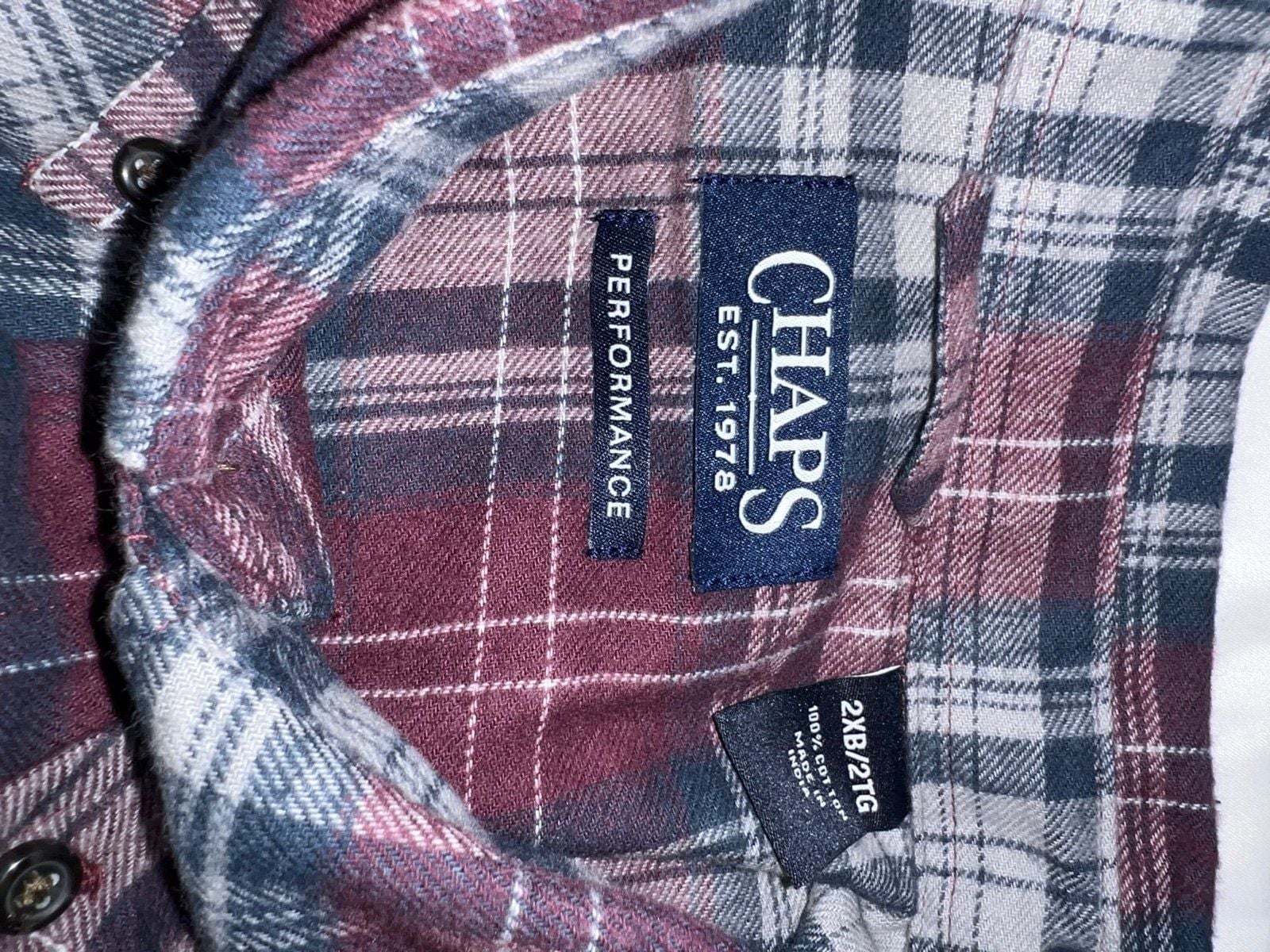 2XB Chaps Performance flannel Rich Ruby 5