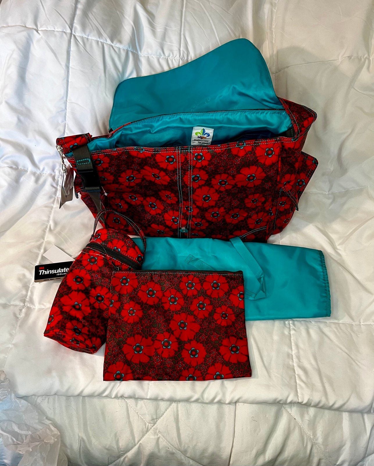 Floral print Kalencom diaper bag 5