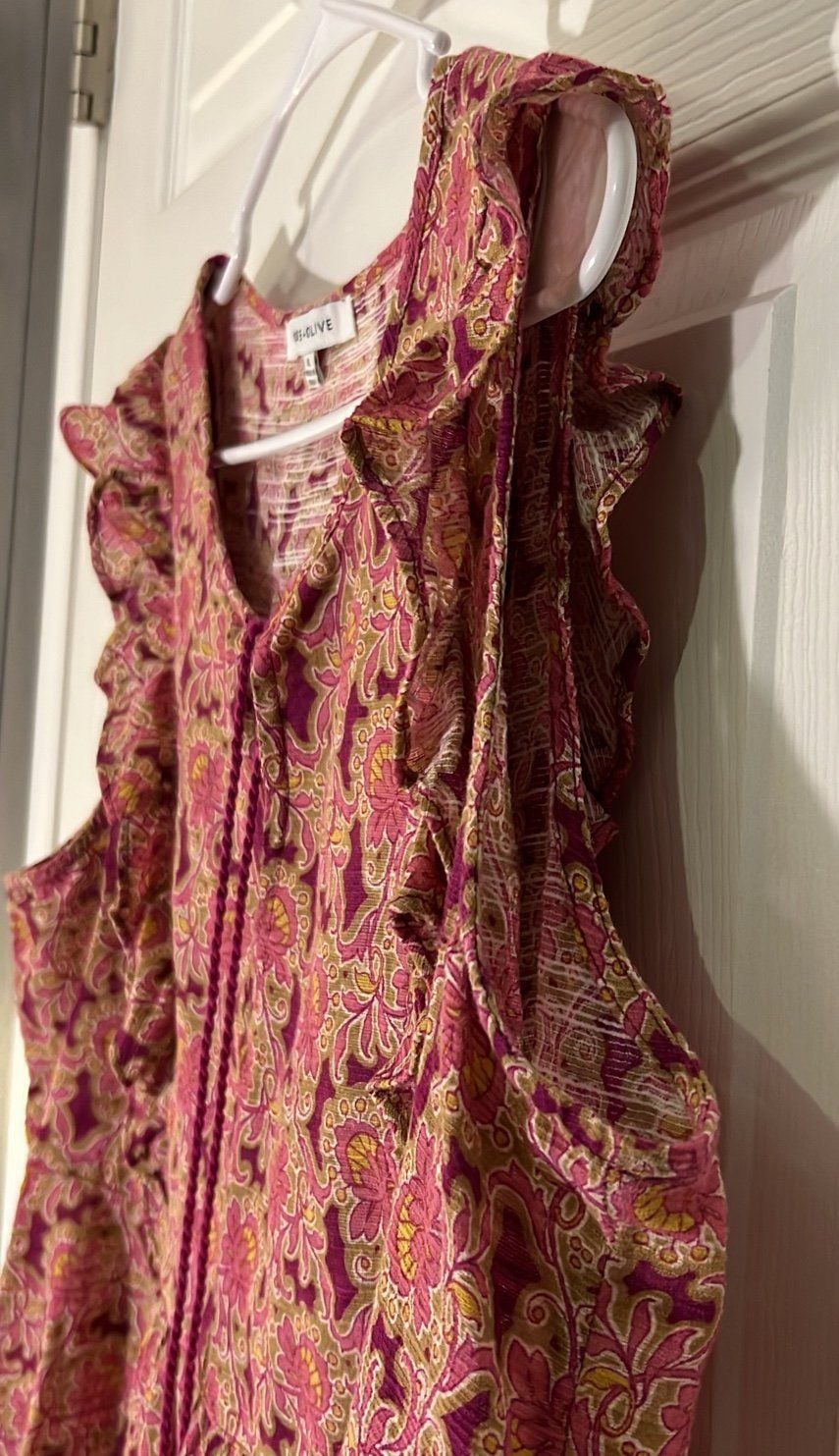XL Rose + Olive sleeveless top 8