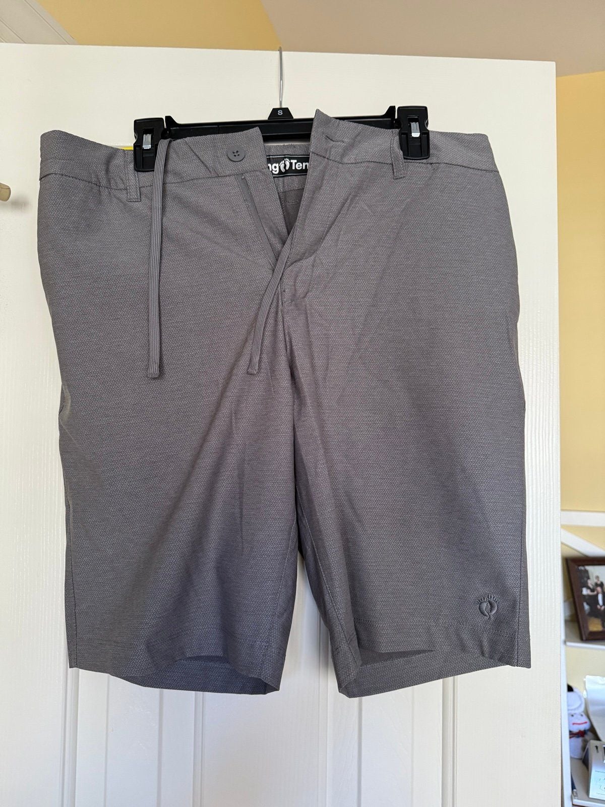 Hang Ten Mens Hybrid Shorts medium Gray Flat Front Size 32 NWT 2