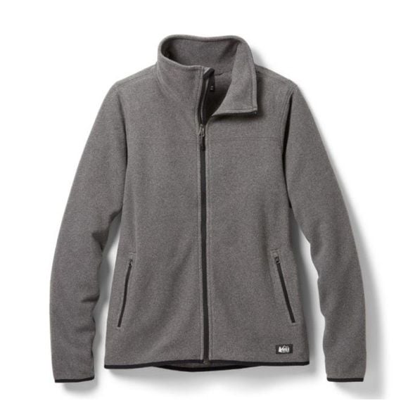 REI Co-op Heather Gray Fleece Jacket keep warm 2