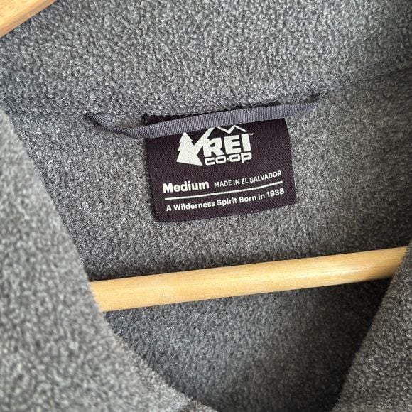 REI Co-op Heather Gray Fleece Jacket keep warm 5