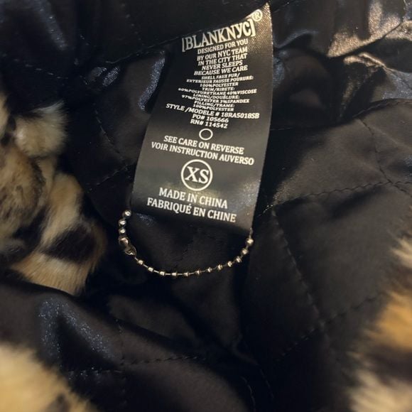 Animal Print Faux Fur Moto Leopard Jacket Belted XS Y2K Style Coat 12