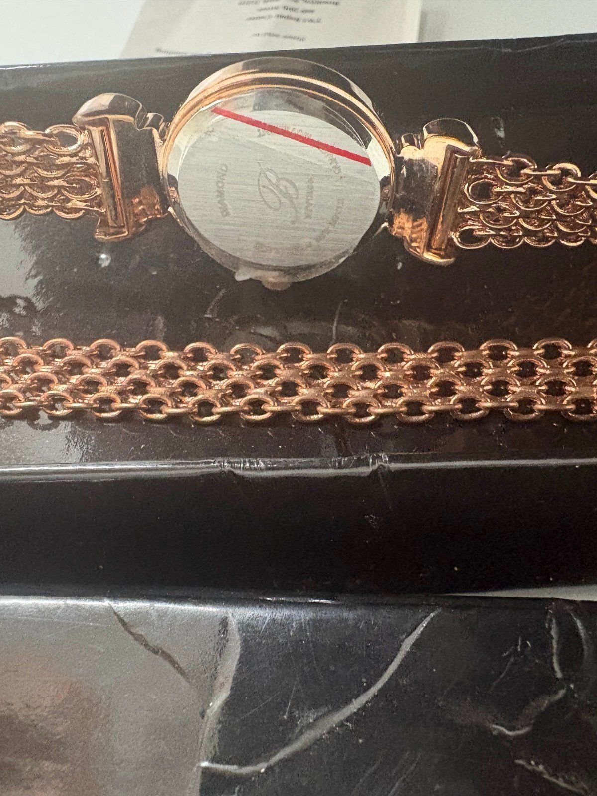 Bürgi Women’s Rose Gold Mesh Bracelet Watch – Swarovski Crystal Accents – New in 7