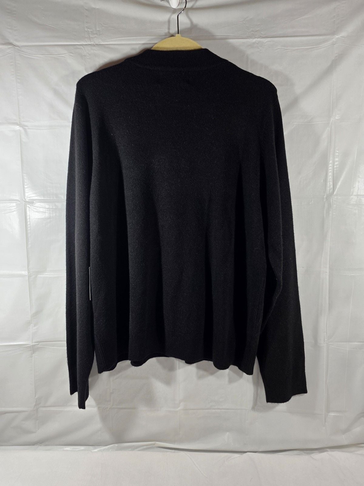 Sag Harbor Black Ribbed Sweater XL 6